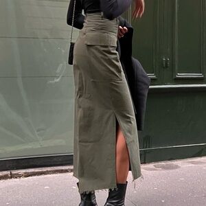 Local European Cargo Skirt- Olive
